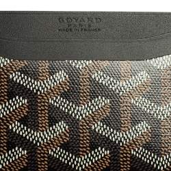 Pre Owned Goyard Black Goyardine Coated Canvas and Leather Saint Sulpice Card Holder