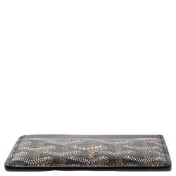 Pre Owned Goyard Black Goyardine Coated Canvas and Leather Saint Sulpice Card Holder