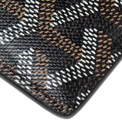 Pre Owned Goyard Black Goyardine Coated Canvas and Leather Saint Sulpice Card Holder