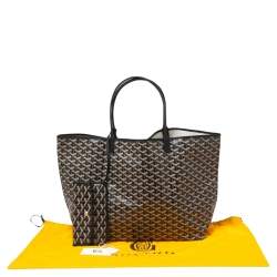 Pre Owned Goyard Black/Brown Goyardine Coated Canvas and Leather Saint Louis GM Tote