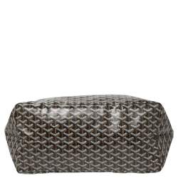 Pre Owned Goyard Black/Brown Goyardine Coated Canvas and Leather Saint Louis GM Tote