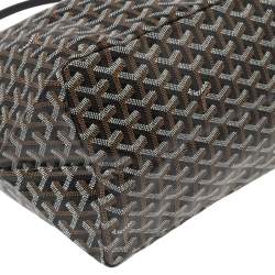 Pre Owned Goyard Black/Brown Goyardine Coated Canvas and Leather Saint Louis GM Tote