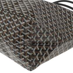 Pre Owned Goyard Black/Brown Goyardine Coated Canvas and Leather Saint Louis GM Tote