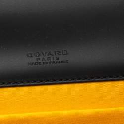 Pre Owned Goyard Black/Brown Goyardine Coated Canvas and Leather Monte Carlo Bois Shoulder Bag