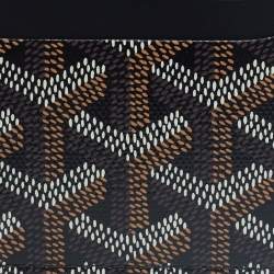 Pre Owned محفظة بطاقات جويارت سانت سولبيس جلد وكانفاس جوياردين أسود مقوى