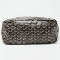 Pre Owned Goyard Black Goyardine Coated Canvas and Leather Saint Louis PM Tote