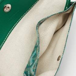 Pre Owned Goyard Green Goyardine Coated Canvas and Leather Saint Louis PM Tote