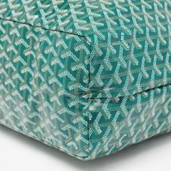 Pre Owned Goyard Green Goyardine Coated Canvas and Leather Saint Louis PM Tote
