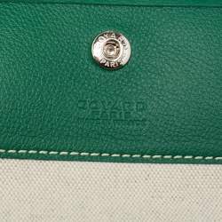 Pre Owned Goyard Green Goyardine Coated Canvas and Leather Saint Louis PM Tote