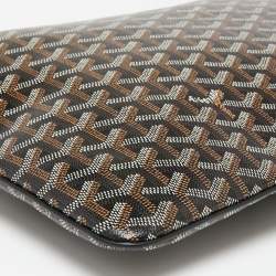 Pre Owned Goyard Black Goyardine Coated Canvas Senat GM Clutch
