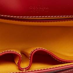 Pre Owned Goyard Red Goyardine Coated Canvas and Leather Belvedere II PM Bag