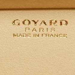 Pre Owned Goyard Yellow/Gold Coated Canvas and Leather Minaudiere Trunk Bag