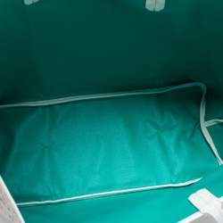 Pre Owned Goyard White/Green Goyardine Coated Canvas Saint Louis Claire Voie PM Tote