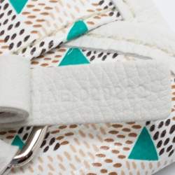 Pre Owned Goyard White/Green Goyardine Coated Canvas Saint Louis Claire Voie PM Tote