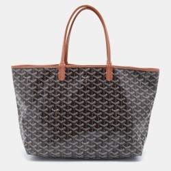 Pre Owned Goyard Brown/Tan Goyardine Coated Canvas and Leather Saint Louis PM Tote