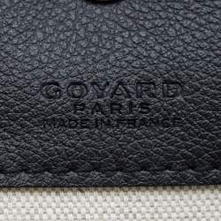 Pre Owned Goyard Black Goyardine Coated Canvas and Leather Saint Louis PM Tote