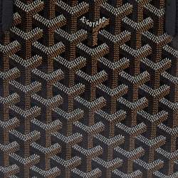 Pre Owned Goyard Black Goyardine Coated Canvas and Leather Saint Louis PM Tote