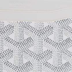 Pre Owned Goyard White Goyardine Coated Canvas and Leather Saint Sulpice Card Holder
