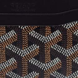 Pre Owned Goyard Black Goyardine Coated Canvas and Leather Saint Sulpice Card Holder