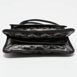 Pre Owned Goyard Black Goyardine Coated Canvas Plumet Crossbody Bag