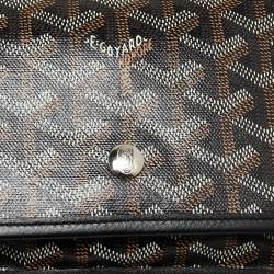 Pre Owned Goyard Black Goyardine Coated Canvas Plumet Crossbody Bag
