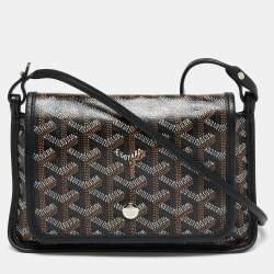 Goyard Plumet Bag Clutch Crossbody Wallet Brown / Black Coated