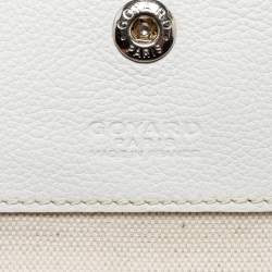 Pre Owned Goyard White Goyardine Coated Canvas and Leather Saint Louis PM Tote