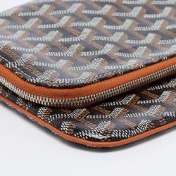 Pre Owned Goyard Brown Goyardine Coated Canvas Sainte Marie Clutch
