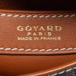 Pre Owned Goyard Brown Goyardine Coated Canvas and Leather Double Flap Continental Wallet