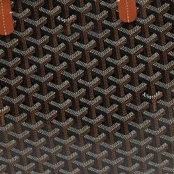 Pre Owned Goyard Brown Goyardine Coated Canvas and Leather Saint Louis PM Tote