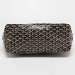 Pre Owned Goyard Brown Goyardine Coated Canvas and Leather Saint Louis PM Tote
