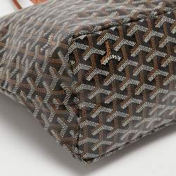 Pre Owned Goyard Brown Goyardine Coated Canvas and Leather Saint Louis PM Tote