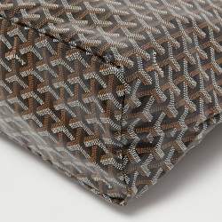 Pre Owned Goyard Brown Goyardine Coated Canvas and Leather Saint Louis PM Tote