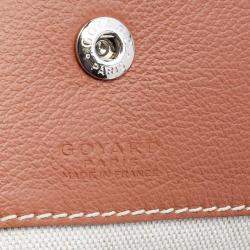 Pre Owned Goyard Brown/Tan Goyardine Coated Canvas and Leather Saint Louis PM Tote