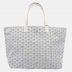 Goyard Saint Louis PM white and cream tote bag coated canvas with