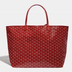 GOYARD GOYARD Saint Louis PM Tote Bag MIA02025 leather Coated canvas Red  Used unisex MIA02025｜Product Code：2111900203861｜BRAND OFF Online Store