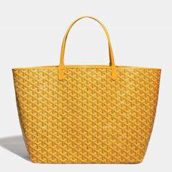 Goyard Yellow Goyardine Coated Canvas and Leather Saint Louis GM Tote