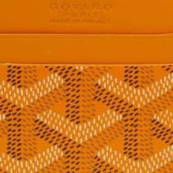 Pre Owned Goyard Yellow Goyardine Coated Canvas and Leather Saint Sulpice Card Holder