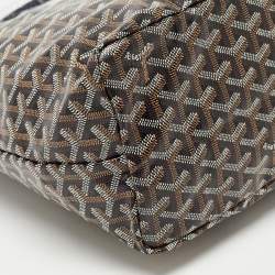 Pre Owned Goyard Black Goyardine Coated Canvas and Leather Saint Louis PM Tote