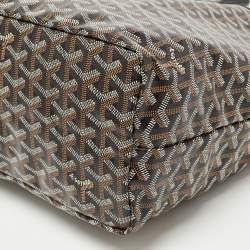 Pre Owned Goyard Black Goyardine Coated Canvas and Leather Saint Louis PM Tote