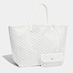 Saint Louis Goyard Saint-Louis GM shopping bag in gray and white Goyard  canvas and gray leather Grey Cloth ref.785469 - Joli Closet