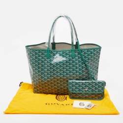 Goyard Green Goyardine Coated Canvas and Leather Saint Louis PM Tote