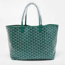 Goyard Green Goyardine Coated Canvas and Leather Saint Louis PM Tote