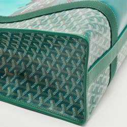 Pre Owned Goyard Green Goyardine Coated Canvas and Leather Villette Tote
