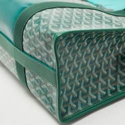 Pre Owned Goyard Green Goyardine Coated Canvas and Leather Villette Tote