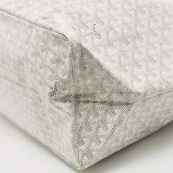Pre Owned Goyard White Goyardine Coated Canvas and Leather Saint Louis GM Tote