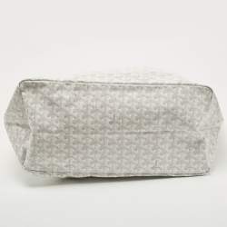 Pre Owned Goyard White Goyardine Coated Canvas and Leather Saint Louis GM Tote