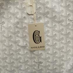 Pre Owned Goyard White Goyardine Coated Canvas and Leather Saint Louis GM Tote
