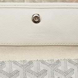 Pre Owned Goyard White Goyardine Coated Canvas and Leather Saint Louis GM Tote