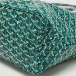 Goyard Green Goyardine Coated Canvas and Leather Saint Louis PM Tote